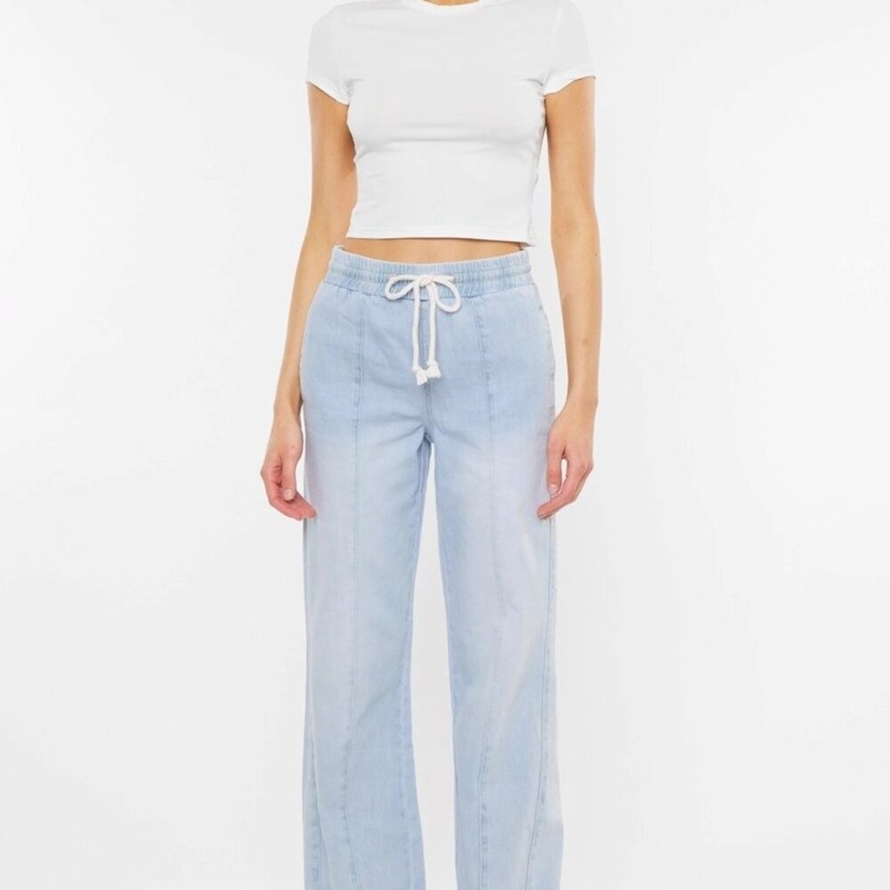 Julia KanCan High Rise Elastic Band Flare Jeans | Women's Pants | Fall Fashion - Picture 9 of 14